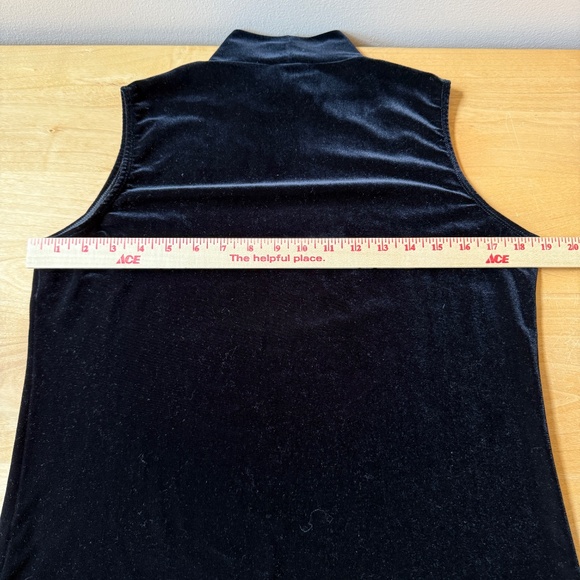 CARLISLE TANK TOP VELVET MOCK NECK HOLIDAY ELEGANT DRESSY COCKTAIL PARTY L - Picture 7 of 11